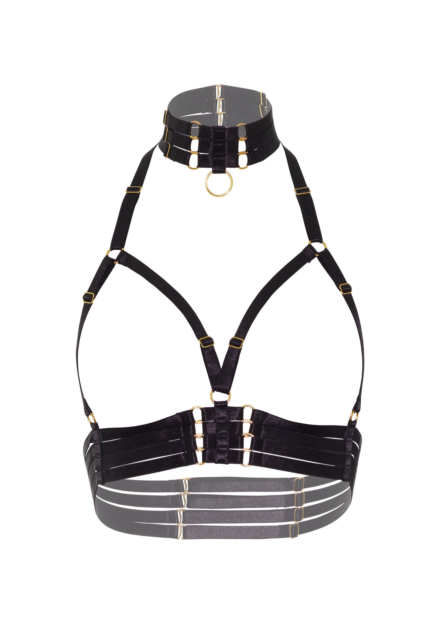 70803 kinky diva open cup bra plus o ring collar