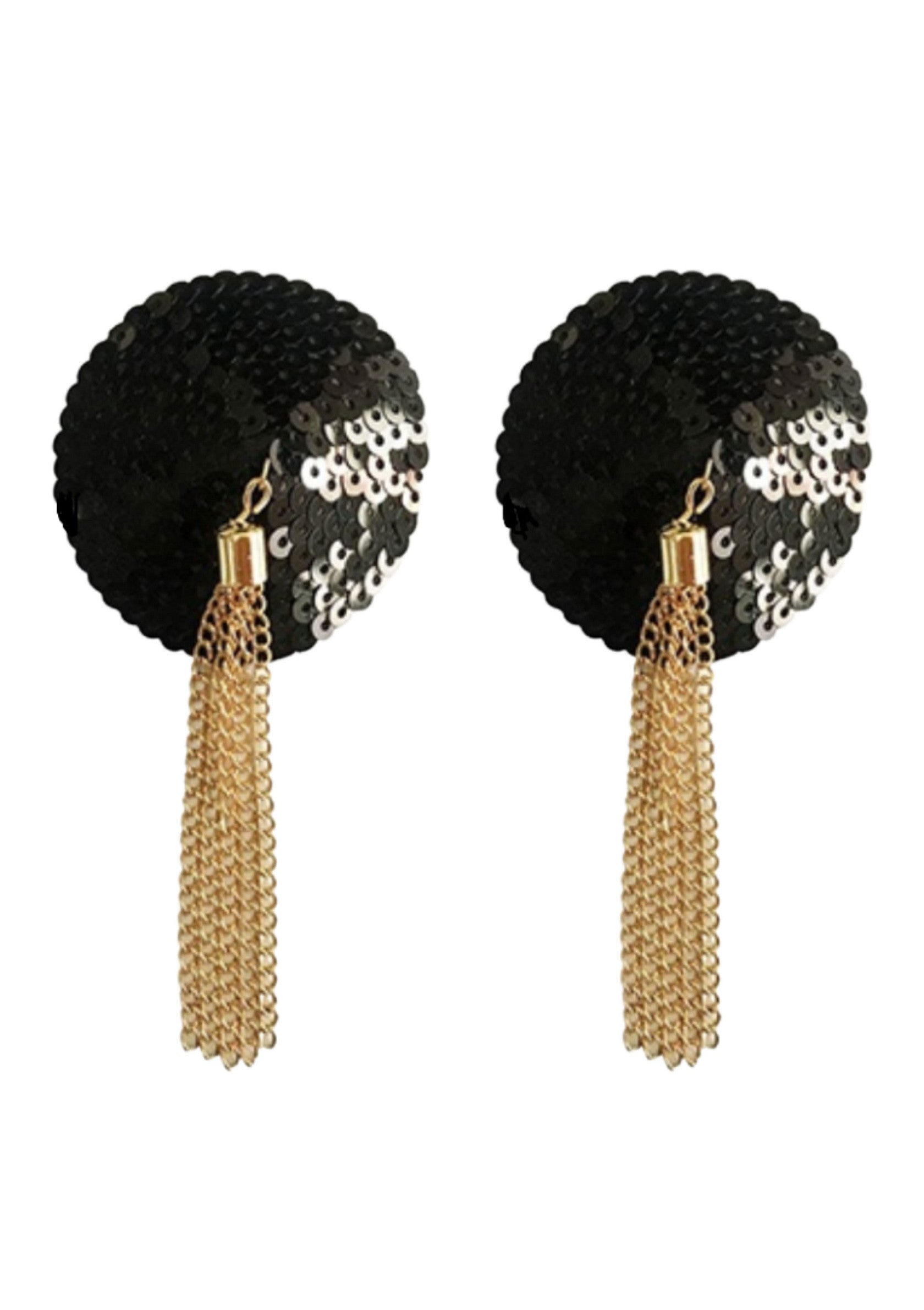 70831 kinky diva sequin nipple covers w chain