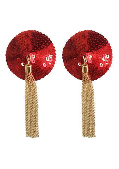 70831 kinky diva sequin nipple covers w chain