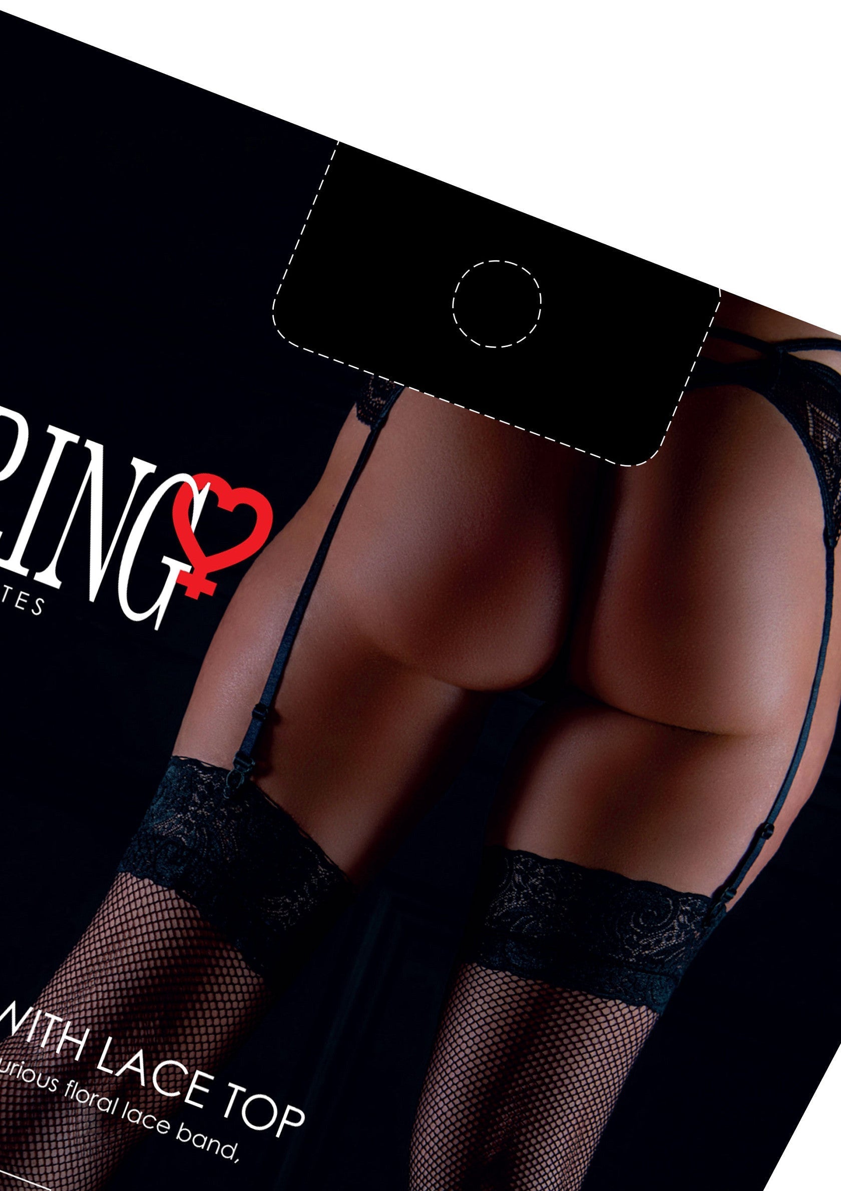 75001 daring intimates net stockings with lace top