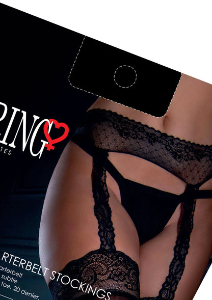 75033 daring intimates satin t garterbelt stockings