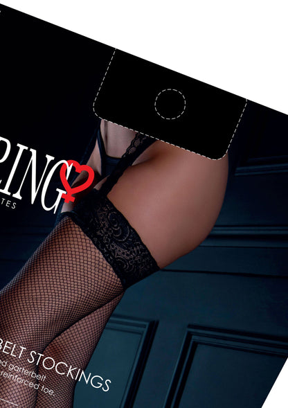 75034 daring intimates fishnet garterbelt stockings