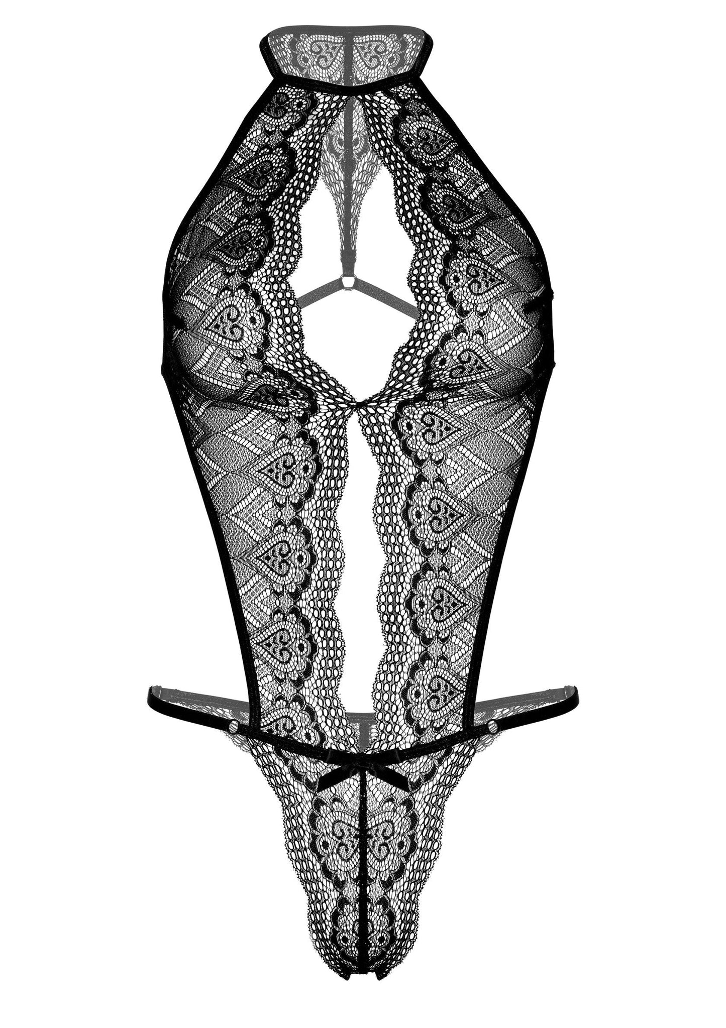 75104 daring intimates floral lace teddy