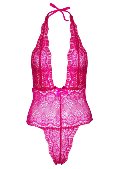 75107 daring intimates heart lace teddy