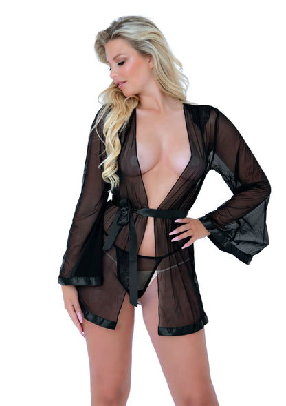 75109 daring intimates sheer kimono and string