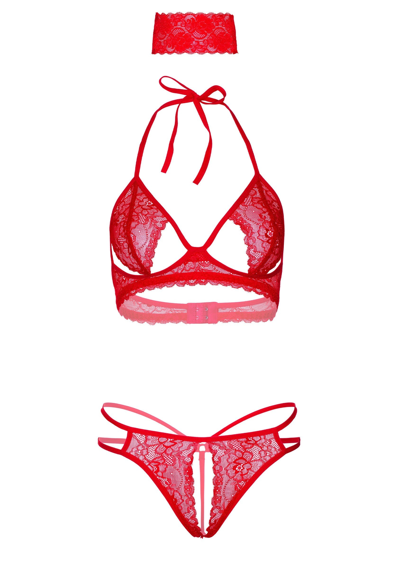 75121 daring intimates 3pc bra panty and blindfold
