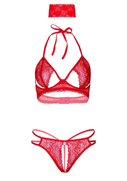 75121 daring intimates 3pc bra panty and blindfold