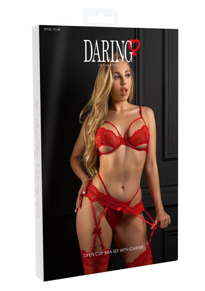 75149 daring intimates unlined bra set with garter