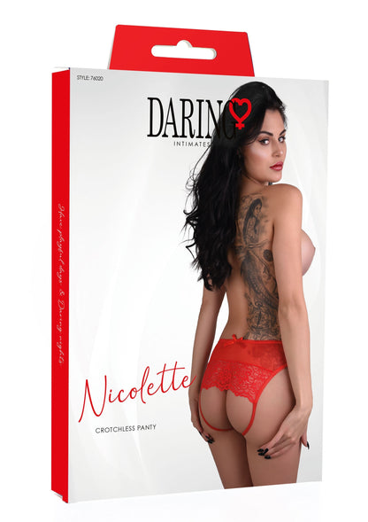 76020 daring intimates nicolette crotchless panty