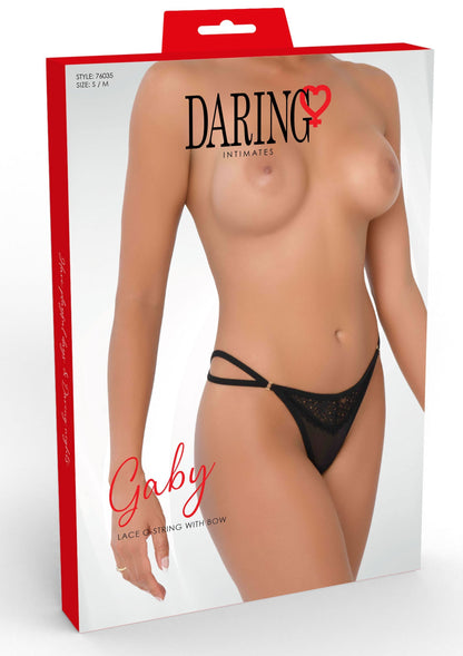 76035 daring intimates gaby lace g string with bow