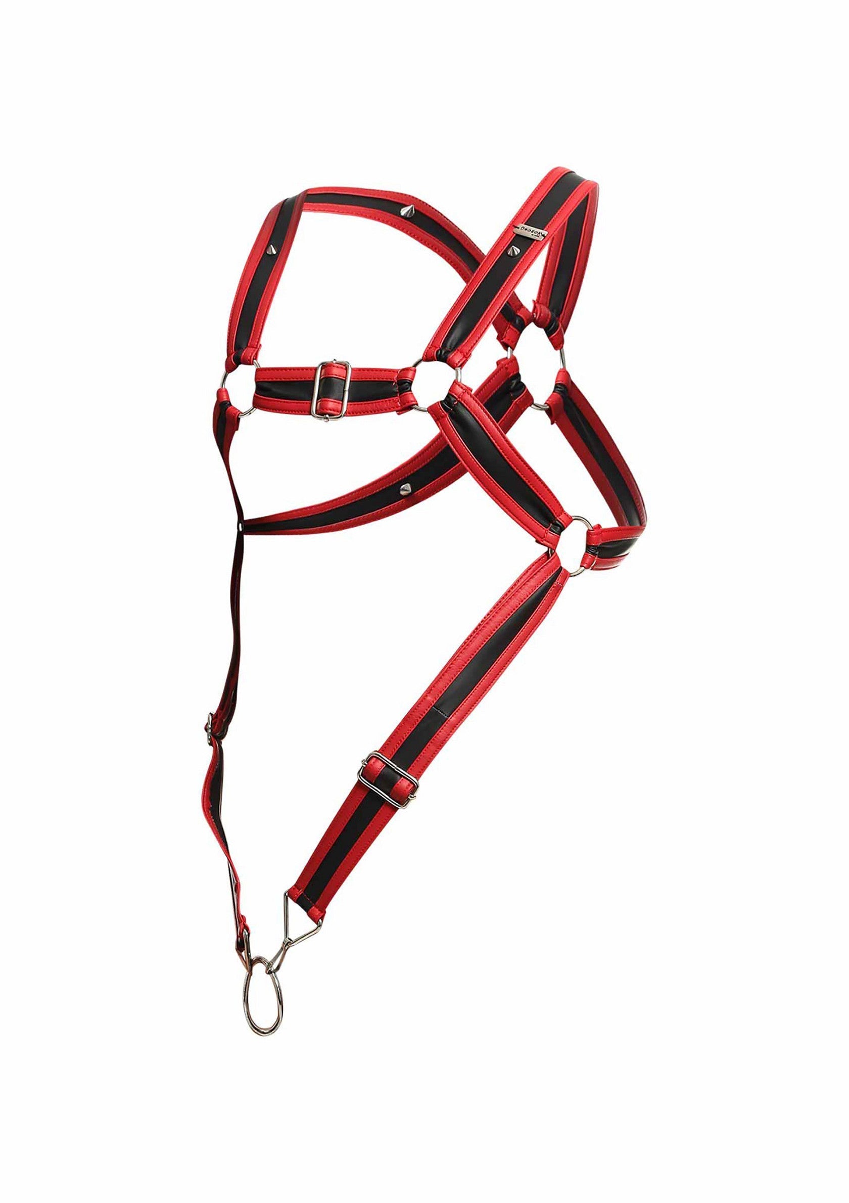81306 mob eroticwear dngeon cross cockring harness