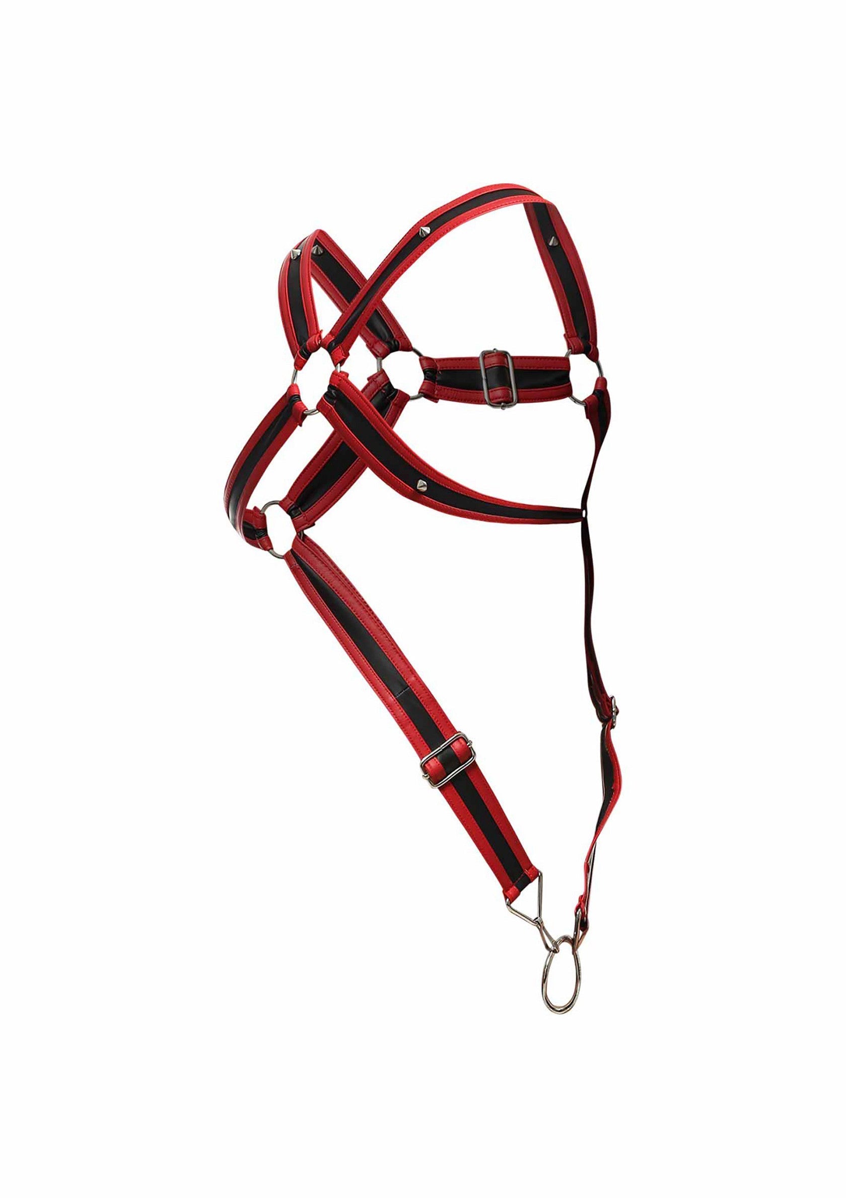 81306 mob eroticwear dngeon cross cockring harness