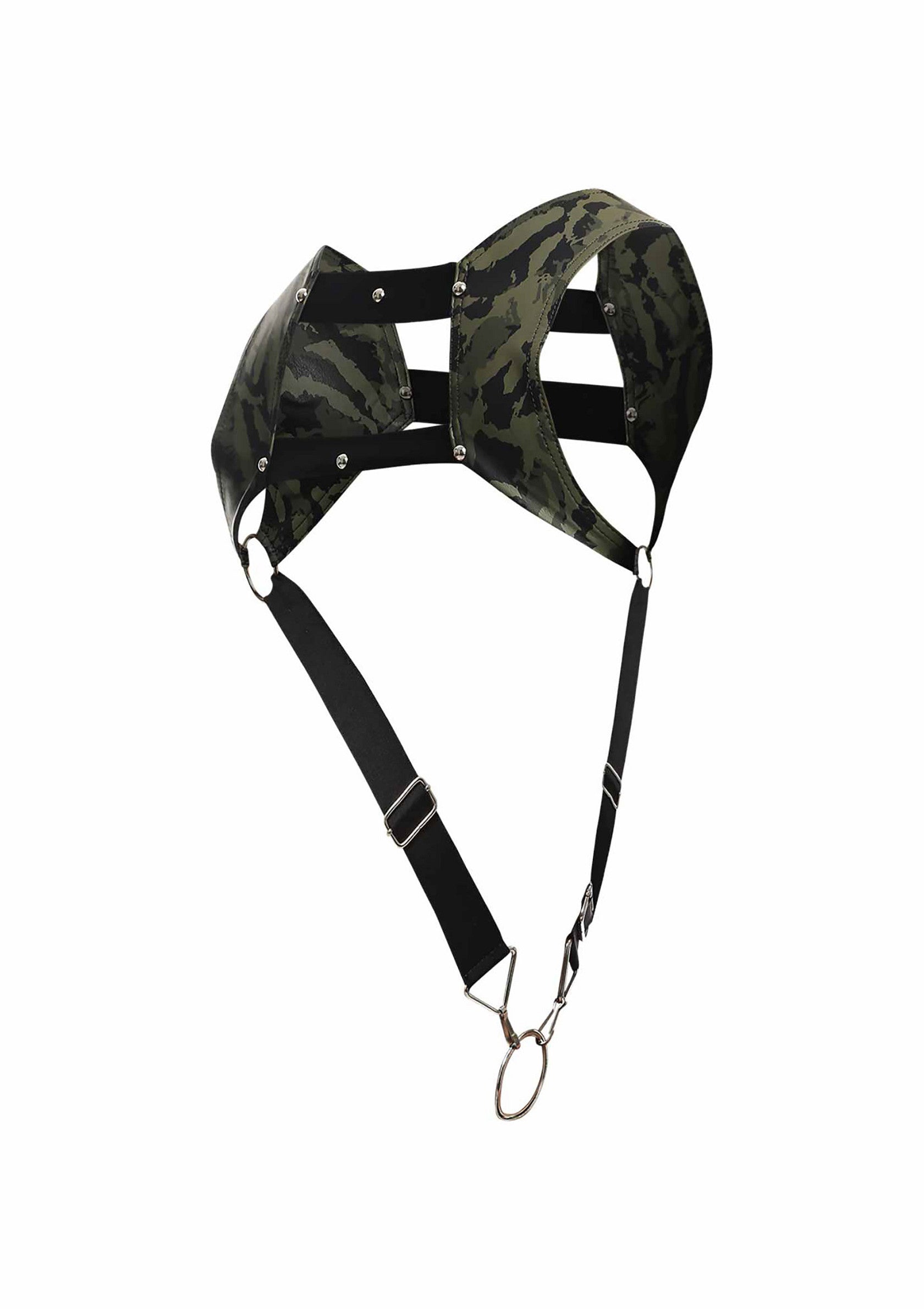 81307 mob eroticwear dngeon top cockring harness