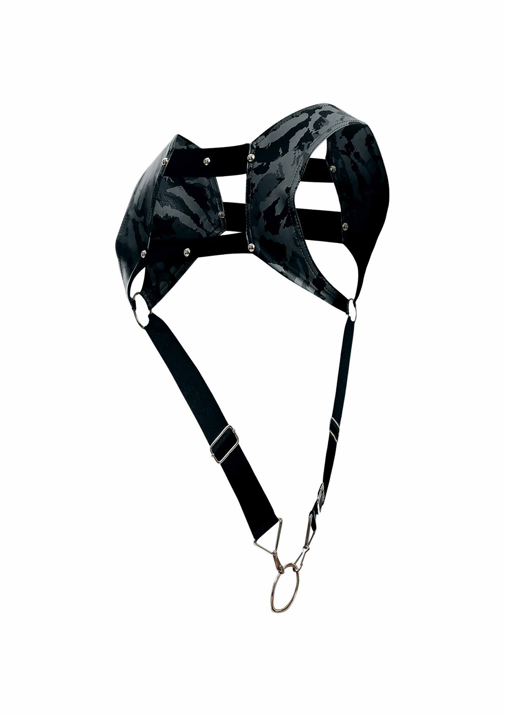 81307 mob eroticwear dngeon top cockring harness