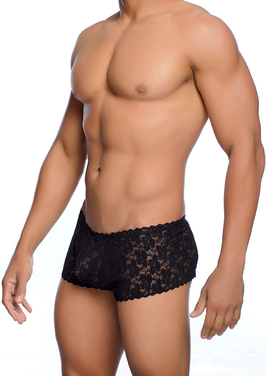 81329 mob eroticwear rose lace boy short