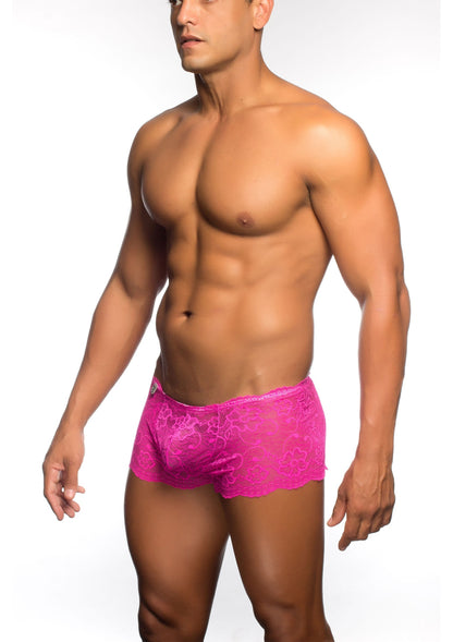 81329 mob eroticwear rose lace boy short