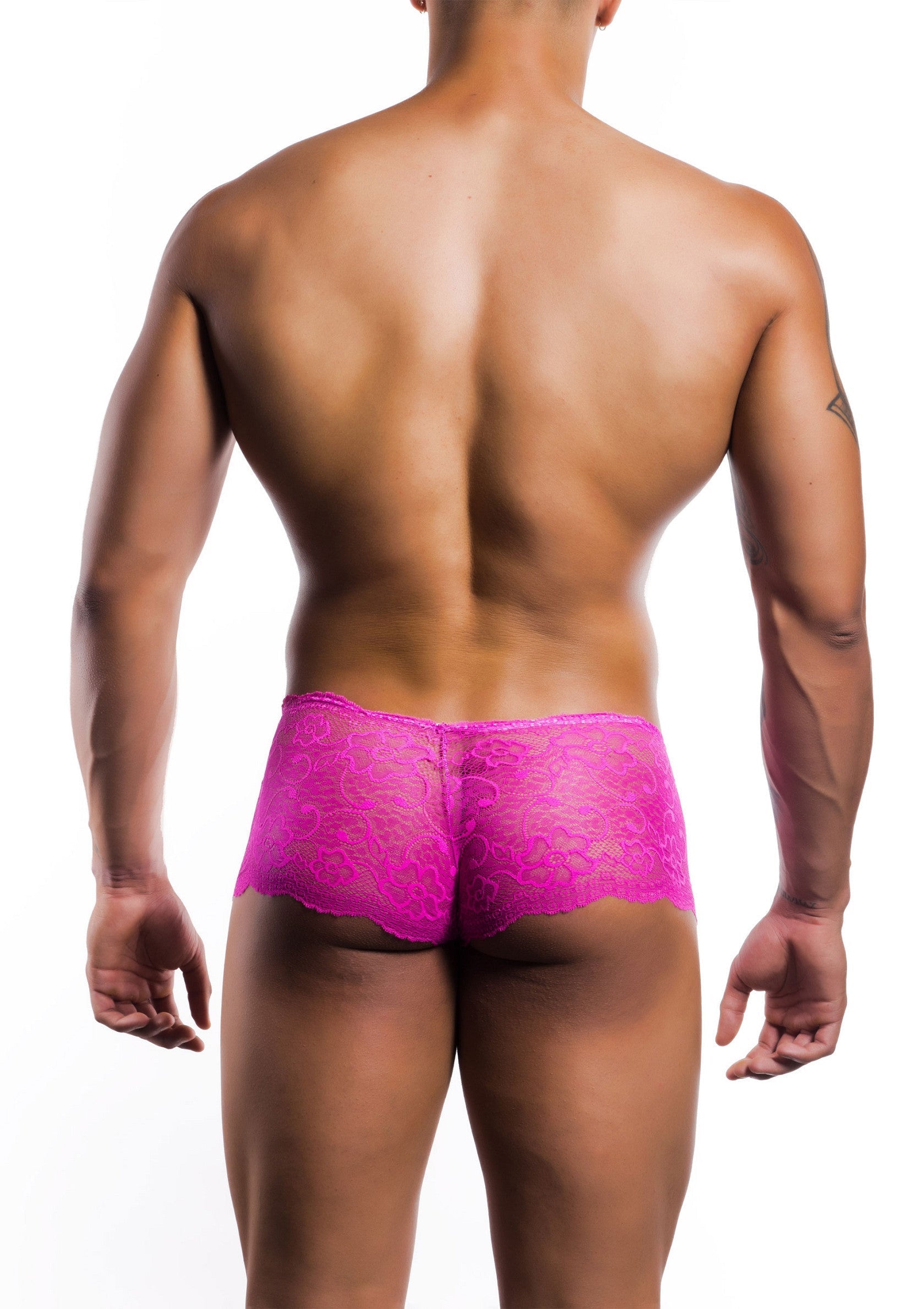 81329 mob eroticwear rose lace boy short