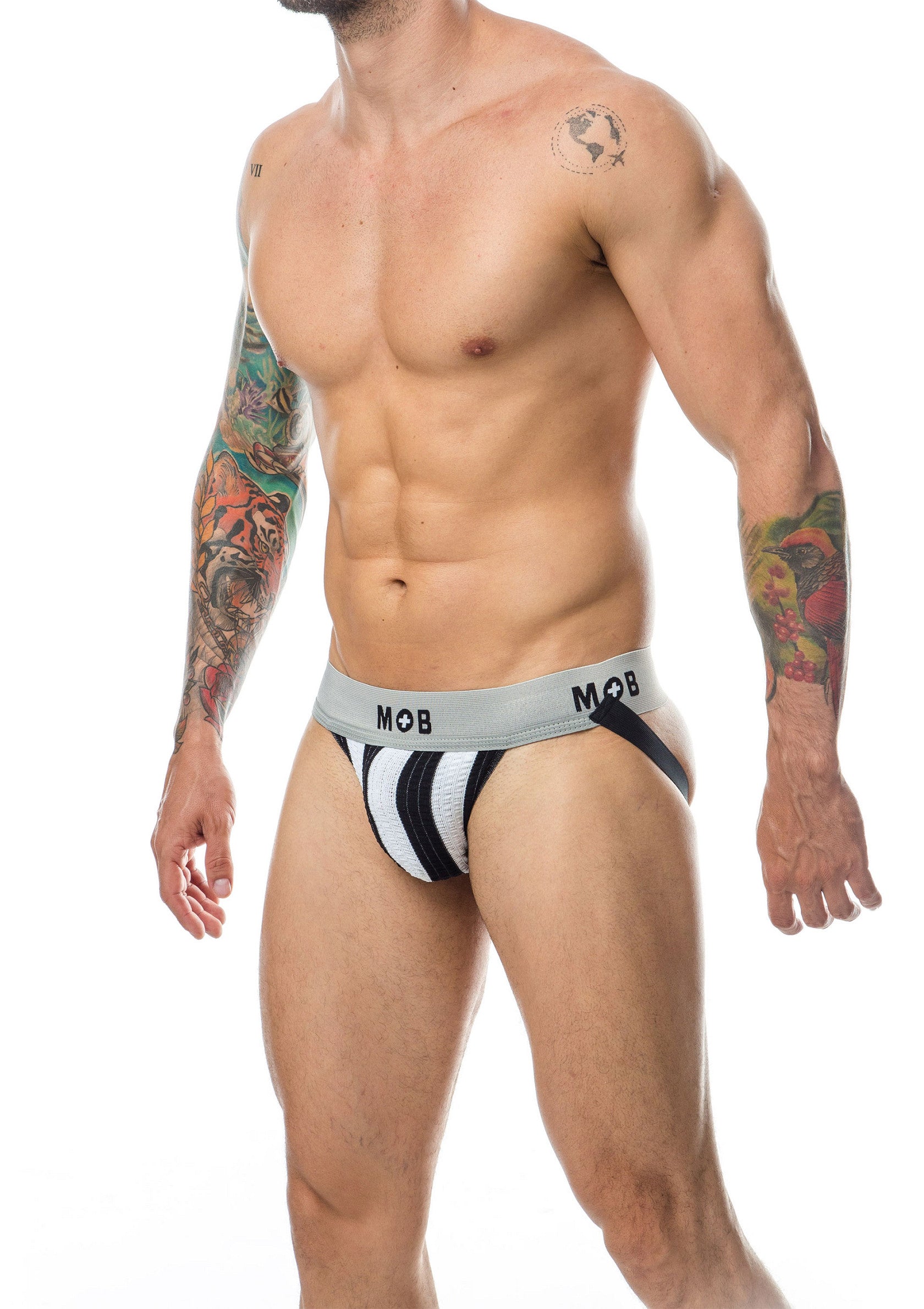 81337 mob eroticwear mob stripe classic jock
