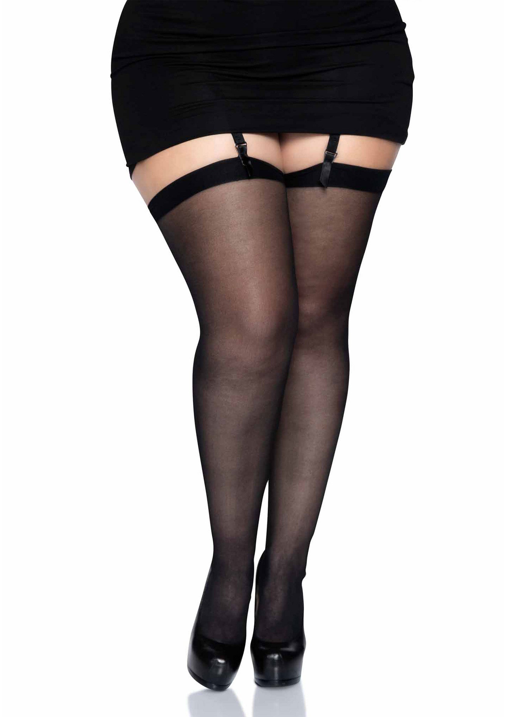 85003 leg avenue plus seamless sheer stockings