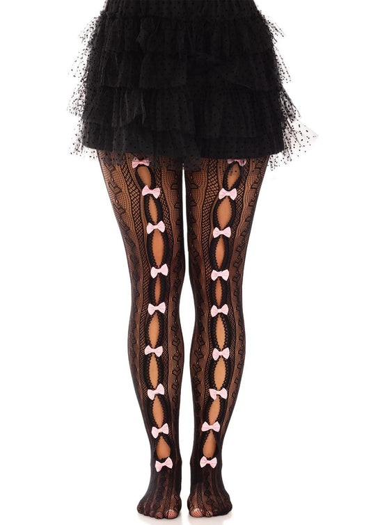 85065 leg avenue sweetheart striped net pantyhose