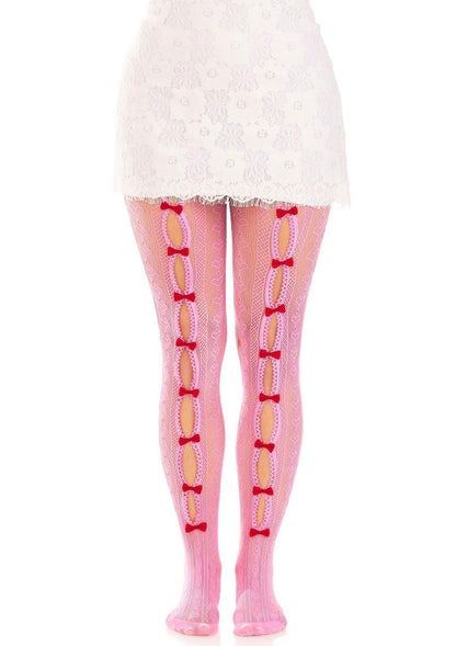 85065 leg avenue sweetheart striped net pantyhose