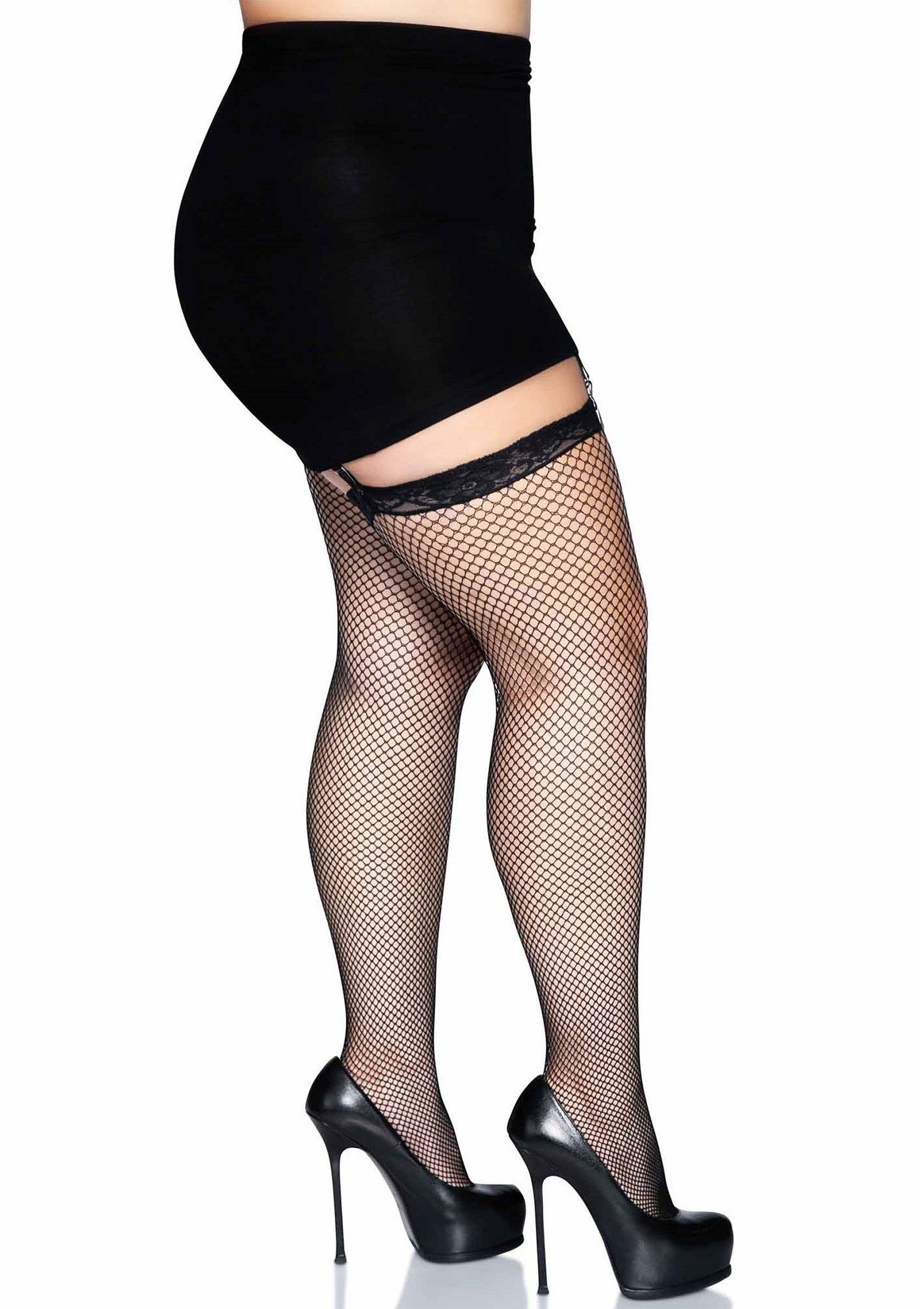 85094 leg avenue plus fishnet stockings