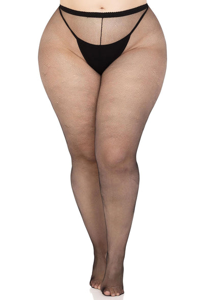 85112 leg avenue plus elastane micro net tights