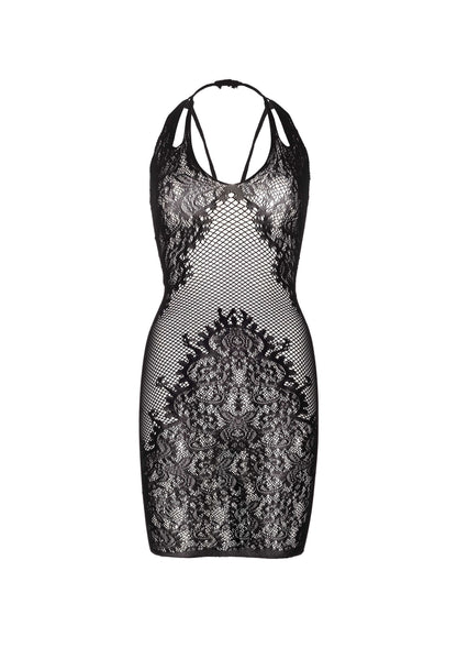 85283 leg avenue very sexy lingerie strap halter dress with faux lace up back