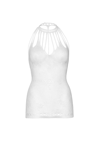 85307 leg avenue very sexy lingerie mini dress with net cut outs