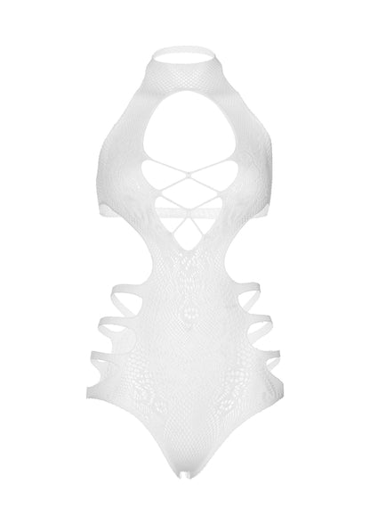 85320 leg avenue very sexy lingerie seamless lace cut out strappy bodysuit