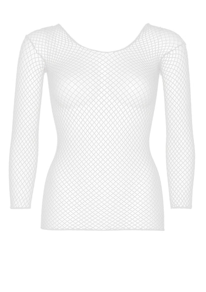 85387 leg avenue very sexy lingerie elastane long sleeved fishnet shirt