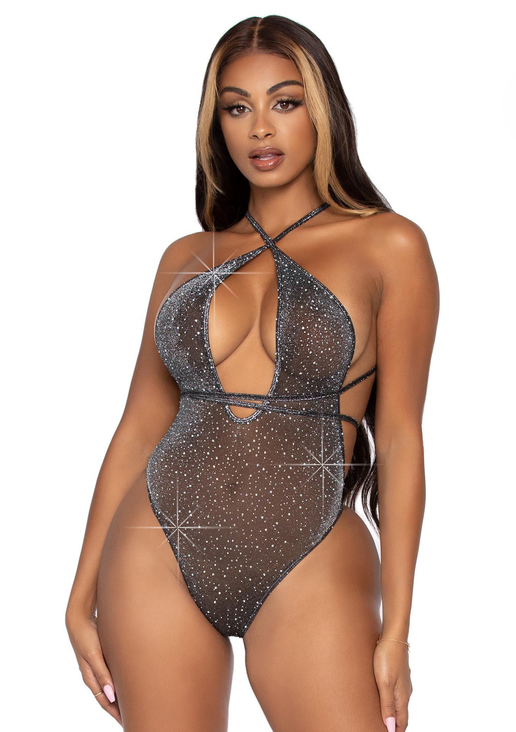 86575 leg avenue teddy with wrap around straps