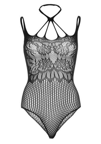86578 leg avenue strappy halter thong teddy