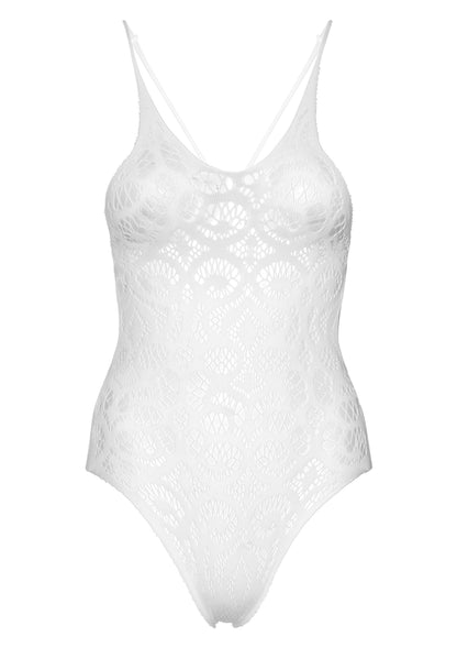 86607 leg avenue very sexy lingerie seamless lace teddy with strappy back