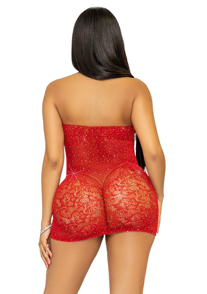 86611 leg avenue rhinestone lace and net halter mini dress