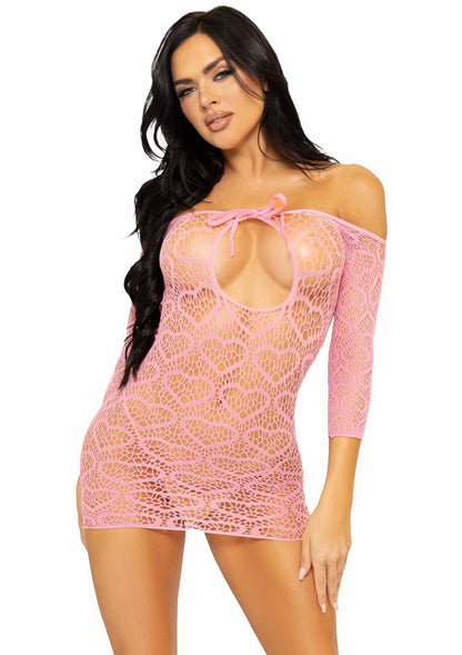 86614 leg avenue mini dress with keyhole tie front