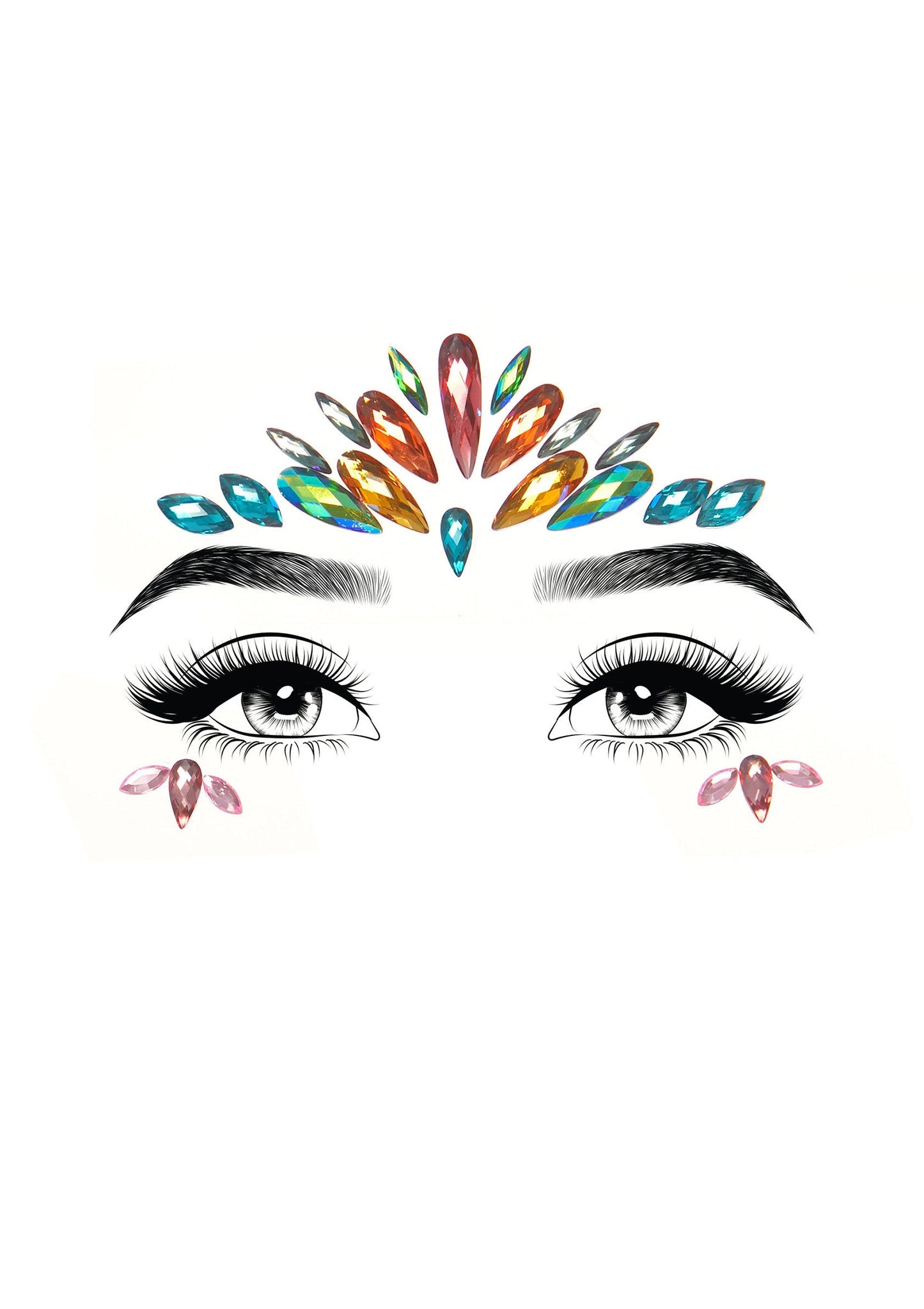 87994 leg avenue avri adhesive face jewels sticker