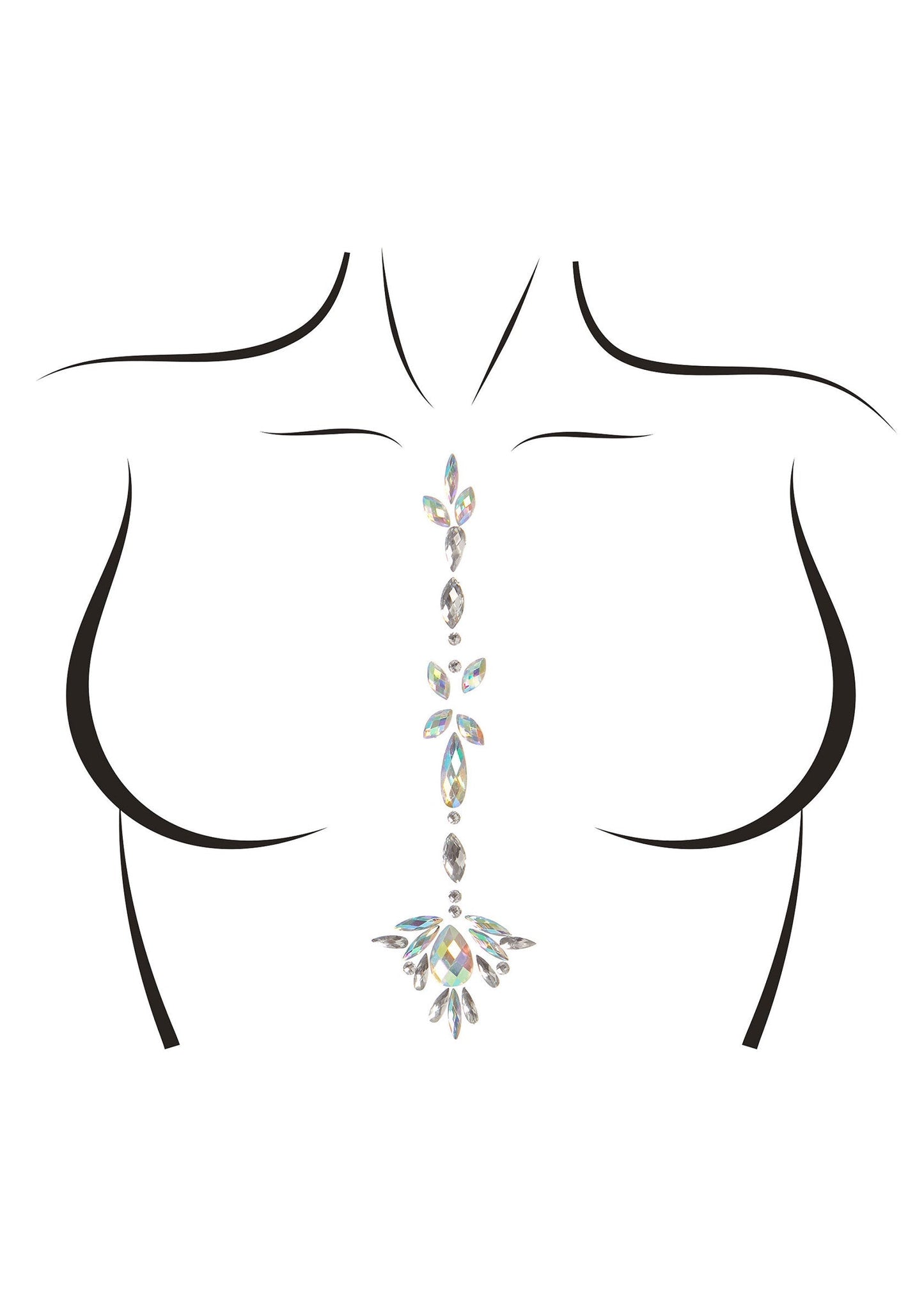 87996 leg avenue jade adhesive body jewels sticker