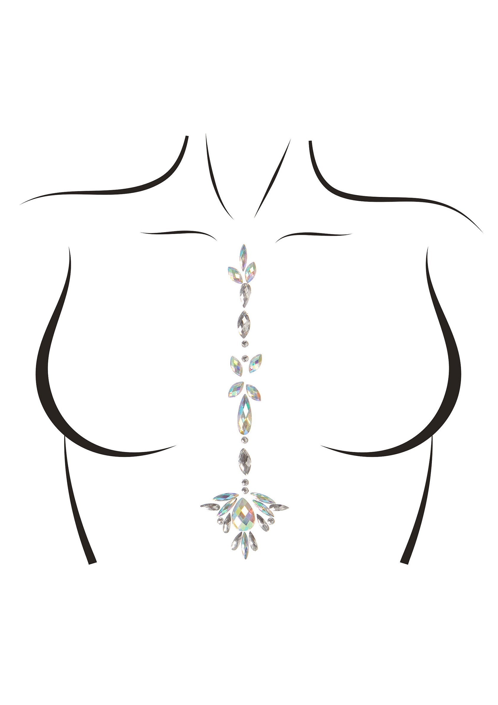 87996 leg avenue jade adhesive body jewels sticker