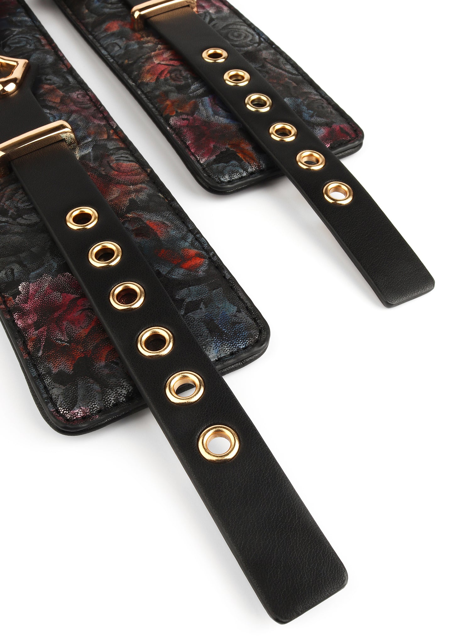 Floral Jacquard Wrist Cuffs