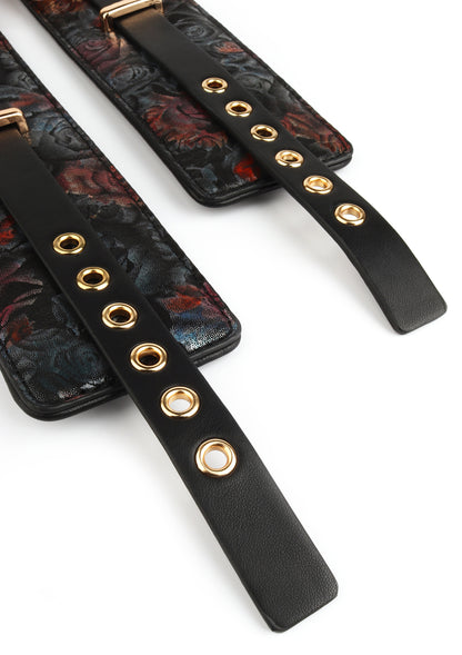 Floral Jacquard Ankle Cuffs