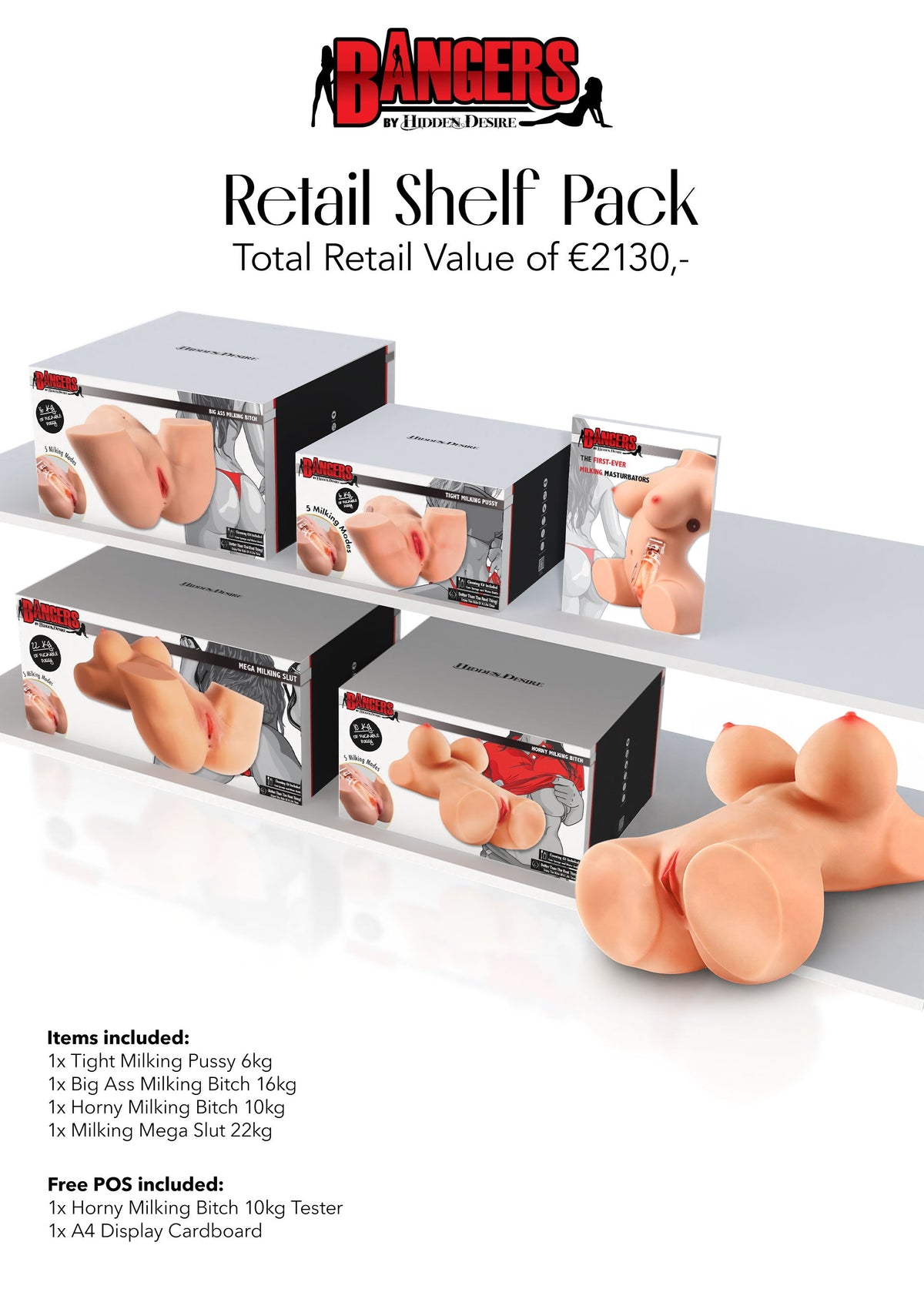 Retail Shelf Pack: Hidden Desire Bangers